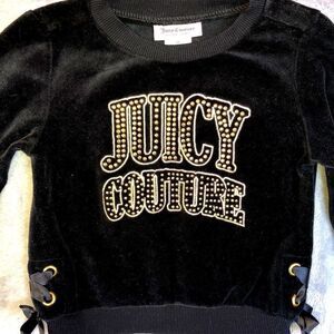NWOT Girls 3T Juicy Couture LS Velvet Sweatshirt